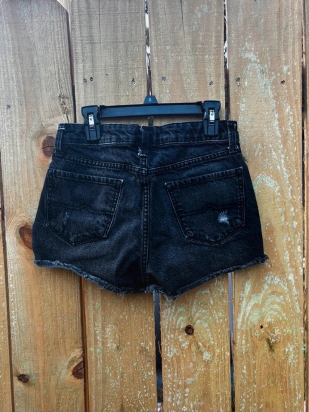 Arizona Jean Company Black Distressed High-Rise Denim Shorts